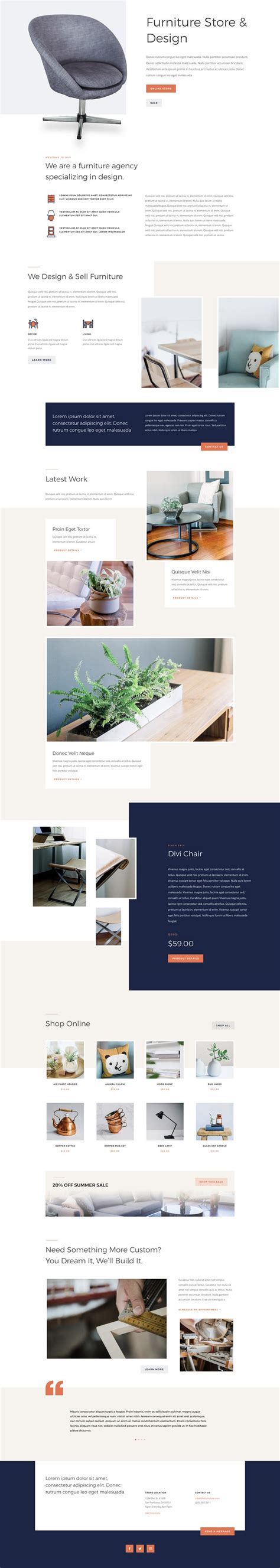 Get a FREE Furniture Store Layout Pack for Divi - Ask the Egghead, Inc.