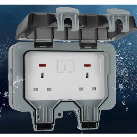 Buy Cubeplug Double Outdoor Socket Waterproof Plug Socket Weatherproof