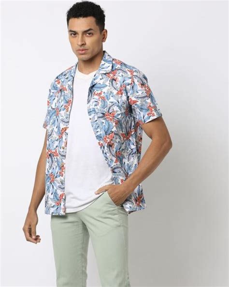 Buy Floral Print Slim Fit Shirt Online At Best Prices In India Jiomart