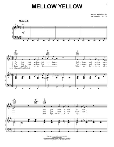 Mellow Yellow | Sheet Music Direct