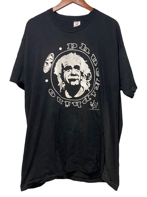 Vintage Albert Einstein Shirt XXL 90s Black White Big Gem