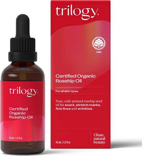 Amazon Trilogy Certified Organic Rosehip Oil Pure Cold Pressed