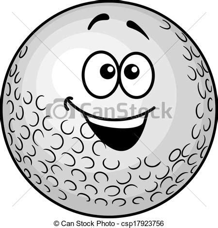 a cartoon golf ball with eyes and mouth smiling for the camera or to be ...