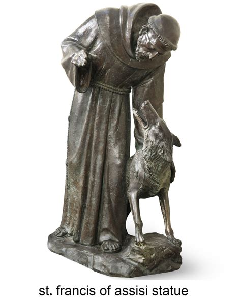 Famous Religious Figure Bronze Garden St Francis Of Assisi Statue