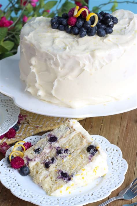 Lemon Blueberry Cake (The BEST) (Step By Step Video Recipe)