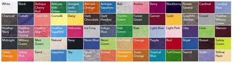 Stationery Gildan Color Swatch G Color Guide Gildan Color