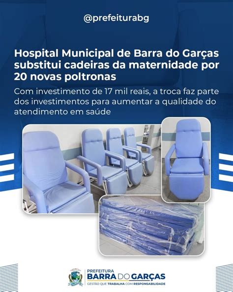 Hospital Municipal De Barra Do Gar As Substitui Cadeiras Da Maternidade