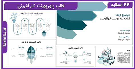 قالب پاورپوینت کارآفرینی 44 اسلاید متنوع و جذاب