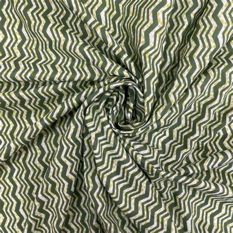 Green Chevron Print Cotton Fabric At Rs 120 50 Floral Cotton Fabric