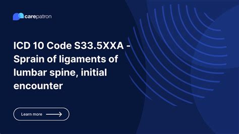 S33 5xxa Sprain Of Ligaments Of Lumbar Spine Initial Encounter Icd 10 Cm