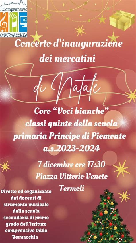 Il Coro Di Voci Bianche Inaugura I Mercatini Di Natale Istituto