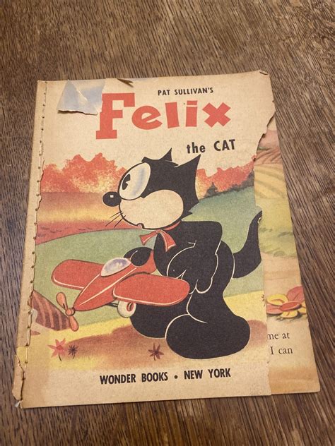 Vintage Felix The Cat Comic Book Torn Cover Page Pat Sullivan 1953 Ebay