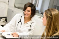Doctor With Blonde Patient In Clinic Free Photo Q N Noun Project