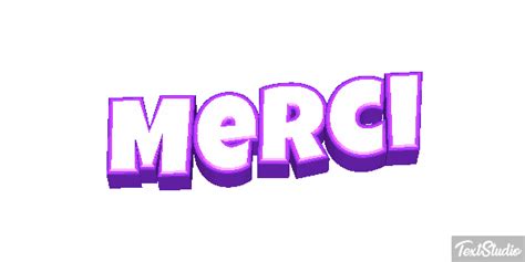 Merci Word Animated GIF Logo Designs