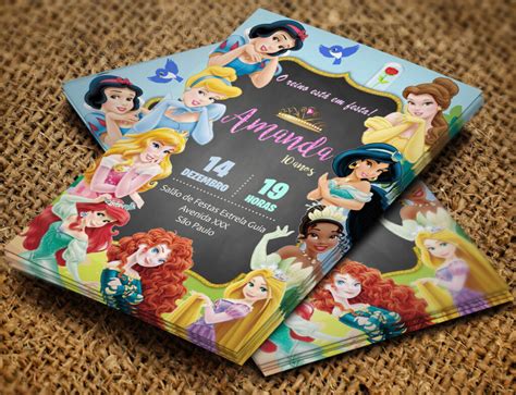 Convite Digital Princesas Da Disney Montando A Sua Festa Oficial