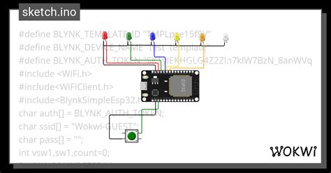 Work6 Blynk Led Switch Wokwi Esp32 Stm32 Arduino Simulator