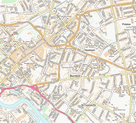 a map of the city of london with roads, streets and major cities on it