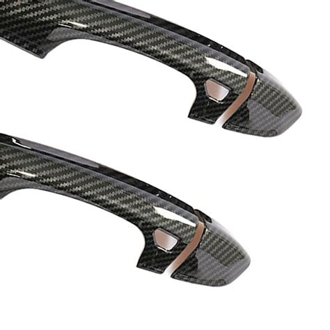 Pcs Carbon Fiber Style Outer Door Handle Cover Trim For Ford Mustang