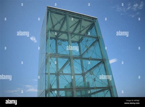 modern building, construction by glass material Stock Photo - Alamy