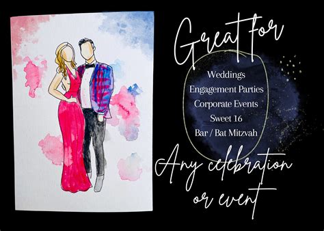 Live Guest Portraits Wedding Guest Paintings Guest - Etsy