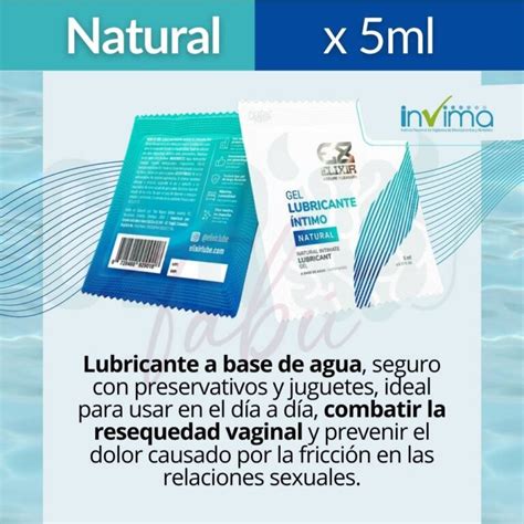 Lubricante Intimo Neutro Elixir Sachet x5 mL Cero tabú