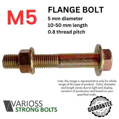 Flange Bolt M5 or 5 mm diameter Tetanized Plated from VARIOSS BOLTS - 1 ...