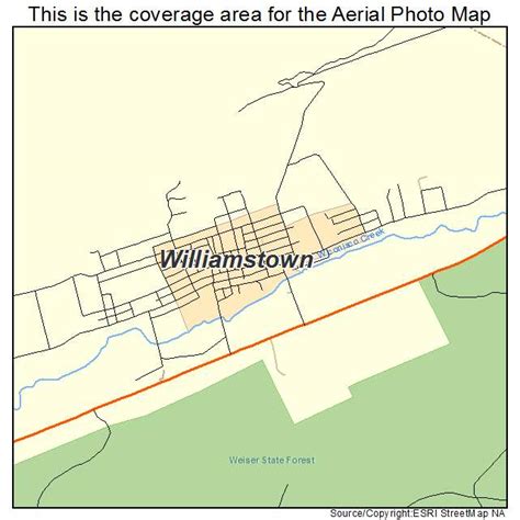 Aerial Photography Map of Williamstown, PA Pennsylvania