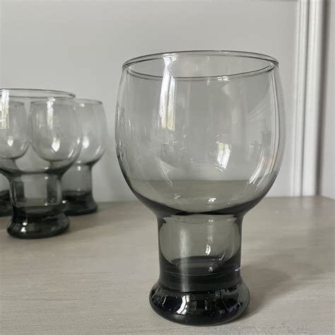 Vintage 1970s Libbey Glass Co Smoke Stax Tumbler Glasses Set Of 10 Chairish