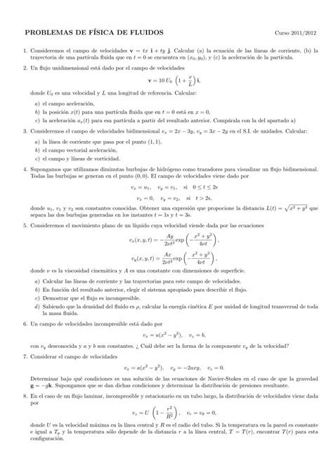 Pdf Problemas De F Isica De Fluidos Curso Donde Es La