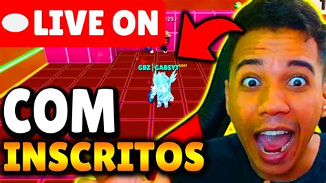 JOGANDO INSCRITOS BLOCK DASH LEGENDARY X COR STUMBLE GUYS LIVE AO