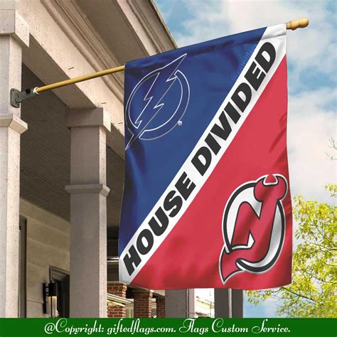 Tampa Bay Lightning Vs New Jersey Devils House Divided Flag Lightning