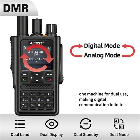 Abbree Dm F Uhf Vhf Dmr Digital Analog Walkie Talkie Ham Radio Gps