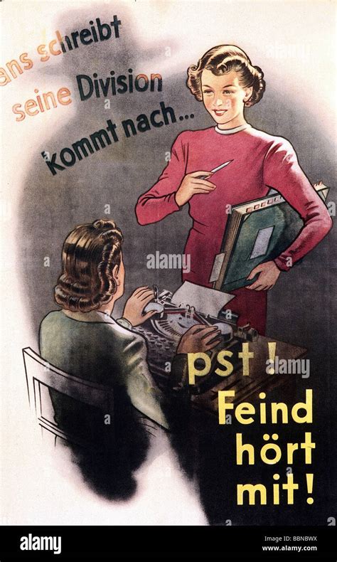 Events Second World War WWII Propaganda Germany Poster Shush