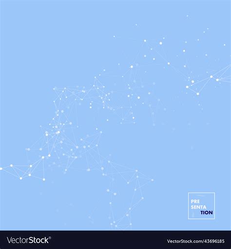 Abstract polygonal with connecting dots and lines Vector Image