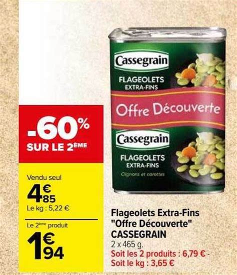 Promo Flageolets Extra Fins Chez Carrefour