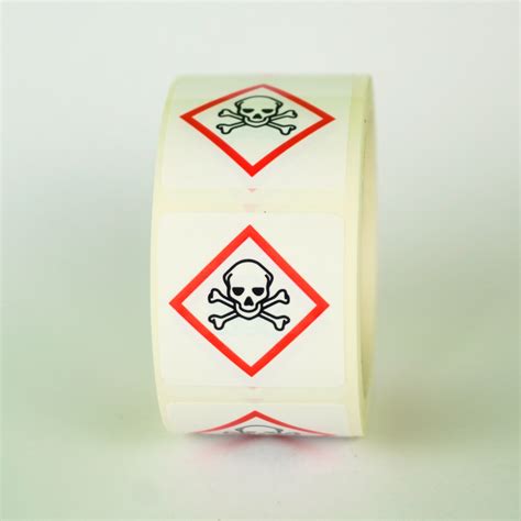 Toxic Labels ☠️ GHS Hazard Warning On-a-Roll ☠️ Safeti