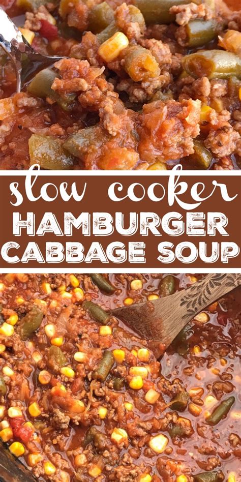 Hamburger Cabbage Soup | Cabbage Soup Recipe | Soup | Slow Cooker ...