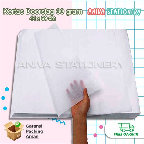 Jual KERTAS DOORSLAG DUSLAK TISU TISSUE PACKING 30 GRAM 44x69 CM 50