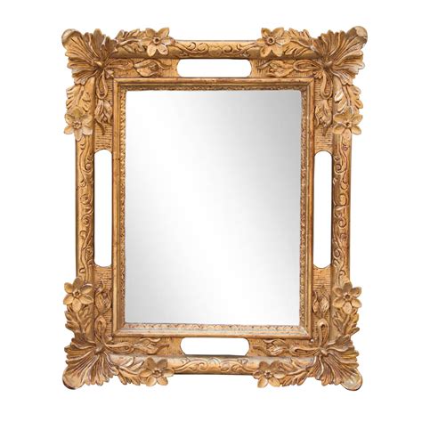 Miroir N Oclassique Baroque En Bois Sculpt La Main Avec Feuille D Or