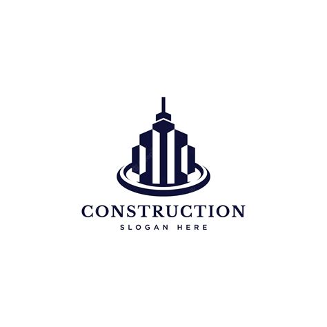 Vector De Diseño De Logotipo De Construcción De Edificios Vector Premium