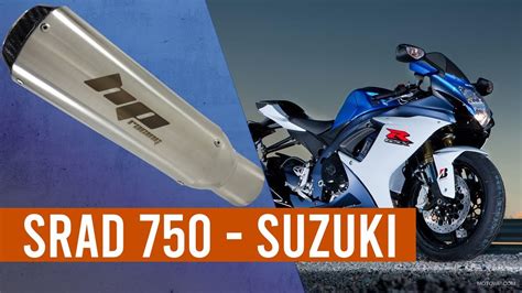 SRAD 750 GSX R750 Suzuki Escapamento Esportivo Ponteira Esportiva