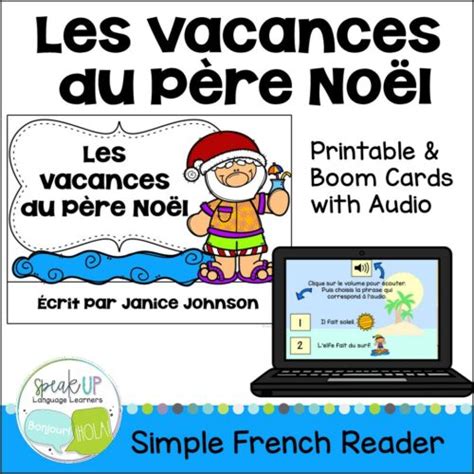 French Christmas No L Readers Bundle Print Boom Cards With Audio