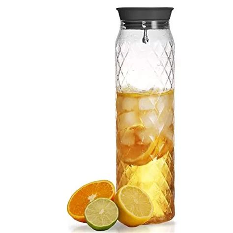 Carafe Eau En Verre Borosilicate Avec Couvercle Pichet Pour Boissons