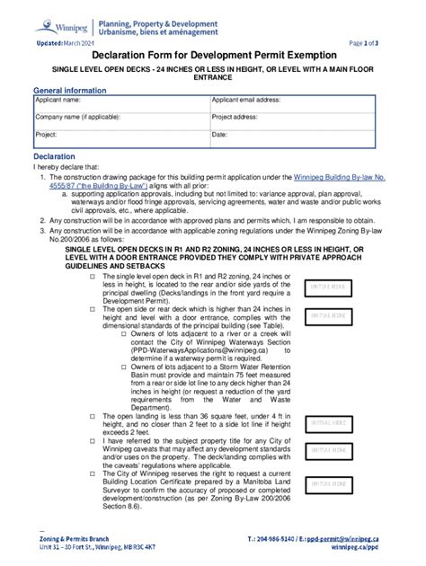 Fillable Online Decks Building Permit Application Form Pdf Fax Email