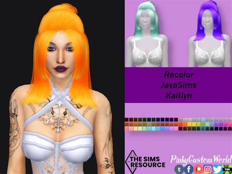 Pinkycustomworld S Retexture Of Kaitlyn Hair By Javasims Kaitlyn