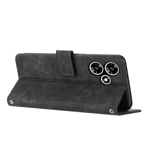 Peněženkové pouzdro Lanyard case černé Infinix Hot 30 Levné Kryty