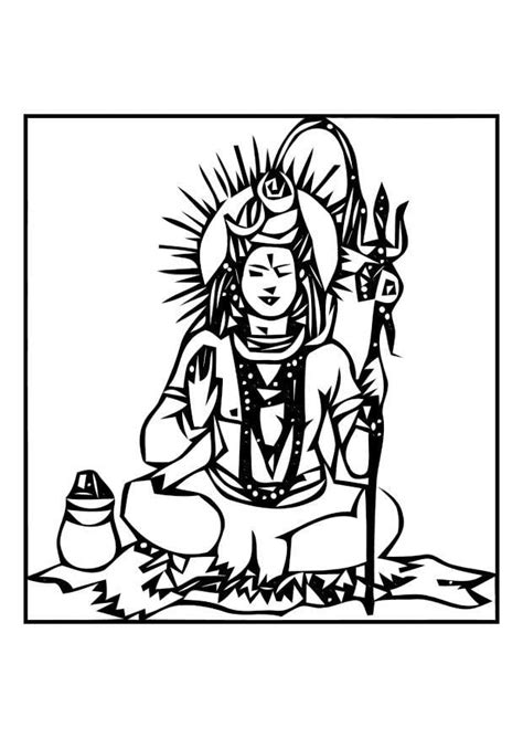 Shiva Cartoon Coloring Pages - Learny Kids