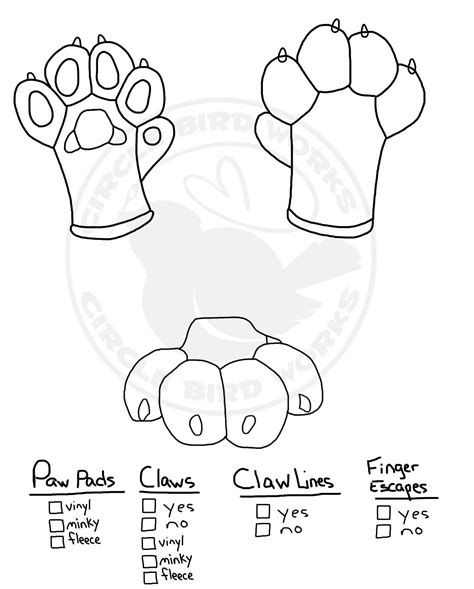 Furry Paws Template Ubfasr