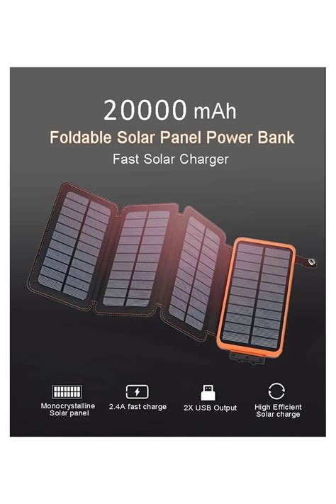 NEVARSA Güneş Enerjili Wireless Özellikli 20000 Mah Solar Powerbank 4