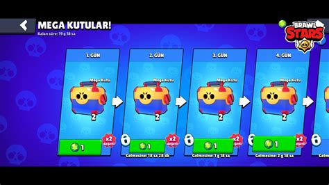 Mega Kutular Gerİ Geldİ 15 Tane Ücretsİz Mega Kutu AÇtim 🤩 Brawl Stars Youtube